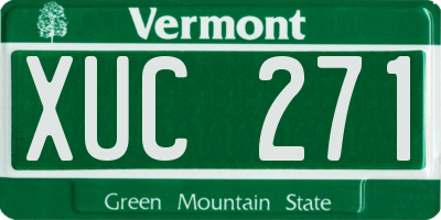 VT license plate XUC271