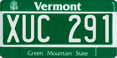 VT license plate XUC291