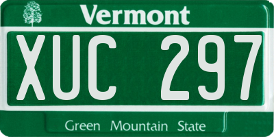 VT license plate XUC297