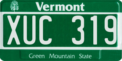 VT license plate XUC319