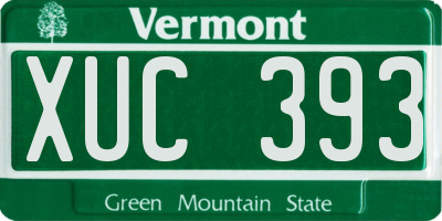 VT license plate XUC393