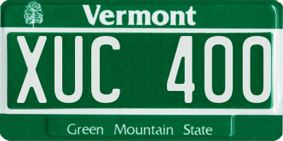 VT license plate XUC400