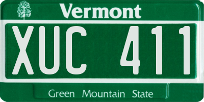 VT license plate XUC411