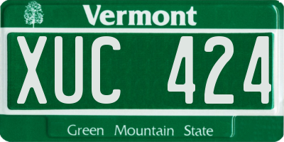 VT license plate XUC424