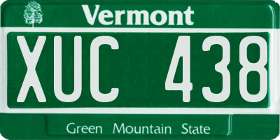 VT license plate XUC438
