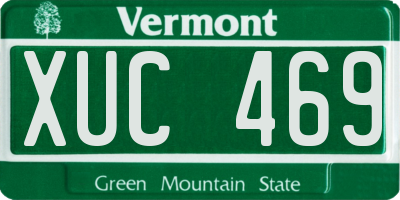 VT license plate XUC469