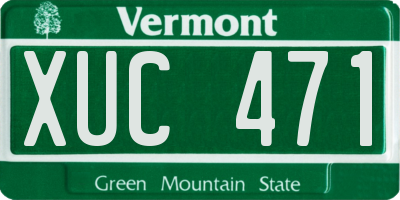VT license plate XUC471