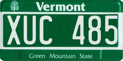 VT license plate XUC485