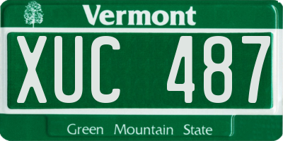 VT license plate XUC487