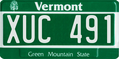 VT license plate XUC491
