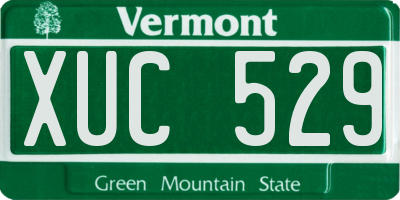 VT license plate XUC529