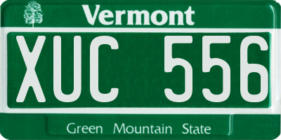 VT license plate XUC556