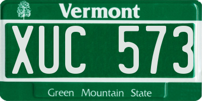 VT license plate XUC573