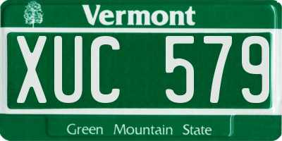 VT license plate XUC579