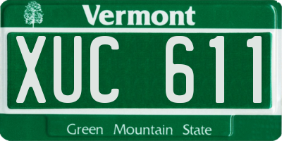 VT license plate XUC611