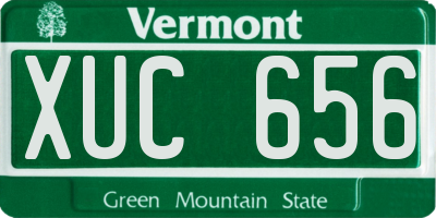 VT license plate XUC656