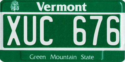 VT license plate XUC676