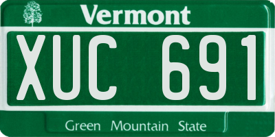 VT license plate XUC691