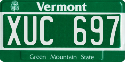 VT license plate XUC697