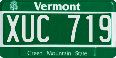 VT license plate XUC719