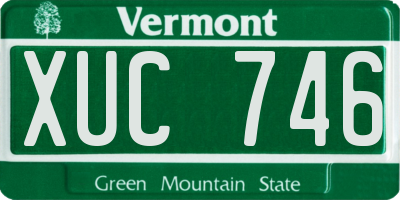 VT license plate XUC746