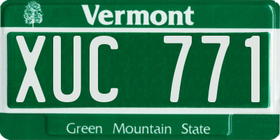 VT license plate XUC771