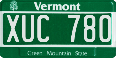 VT license plate XUC780
