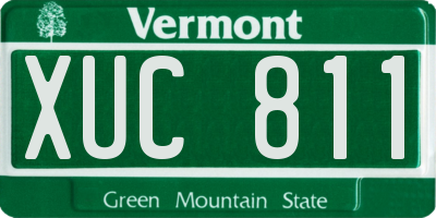 VT license plate XUC811