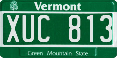 VT license plate XUC813