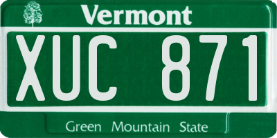 VT license plate XUC871