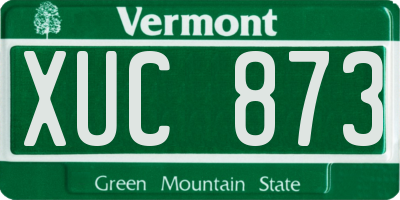 VT license plate XUC873