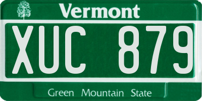 VT license plate XUC879