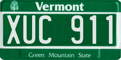 VT license plate XUC911