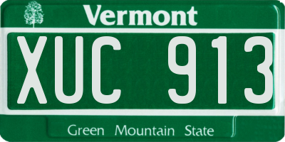 VT license plate XUC913