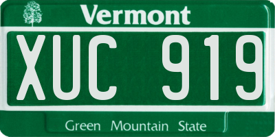 VT license plate XUC919