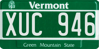 VT license plate XUC946