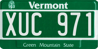 VT license plate XUC971