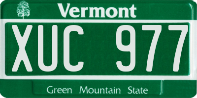 VT license plate XUC977