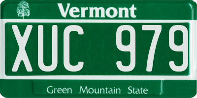 VT license plate XUC979