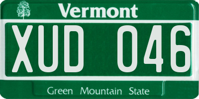 VT license plate XUD046
