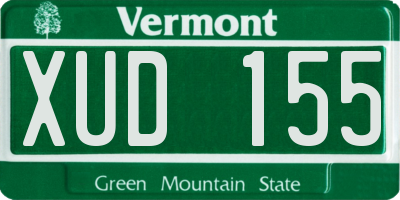 VT license plate XUD155