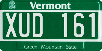 VT license plate XUD161