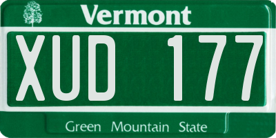 VT license plate XUD177