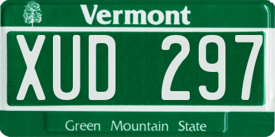 VT license plate XUD297