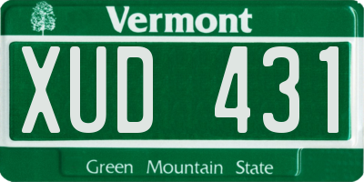 VT license plate XUD431