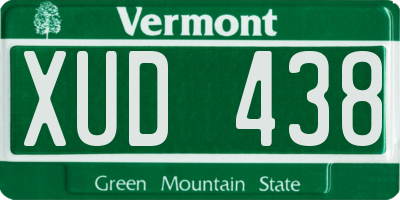 VT license plate XUD438