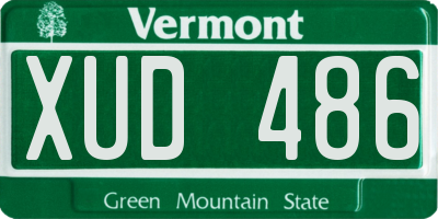 VT license plate XUD486