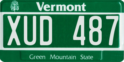 VT license plate XUD487
