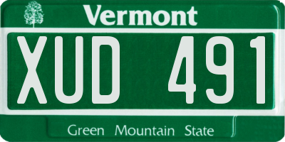 VT license plate XUD491