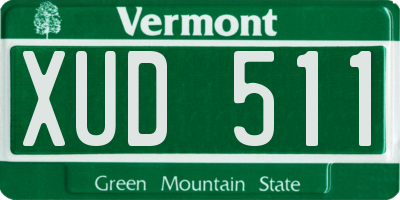 VT license plate XUD511